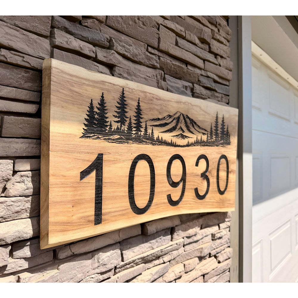 Personalized Cedar Address Sign