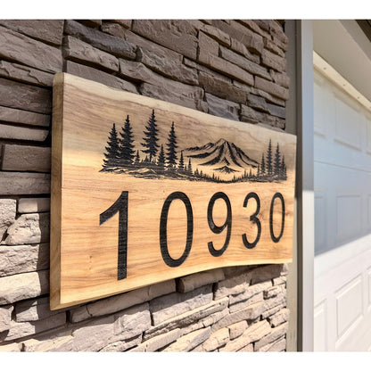 Personalized Cedar Address Sign