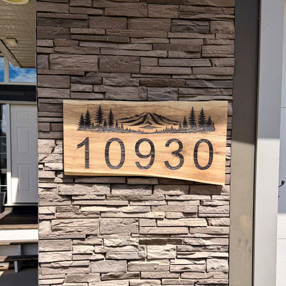 Personalized Cedar Address Sign