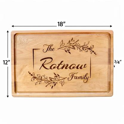 Custom-Engraved Solid Maple Cutting Board