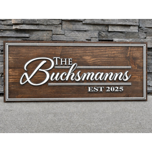 Personalized Layered Family Name Sign