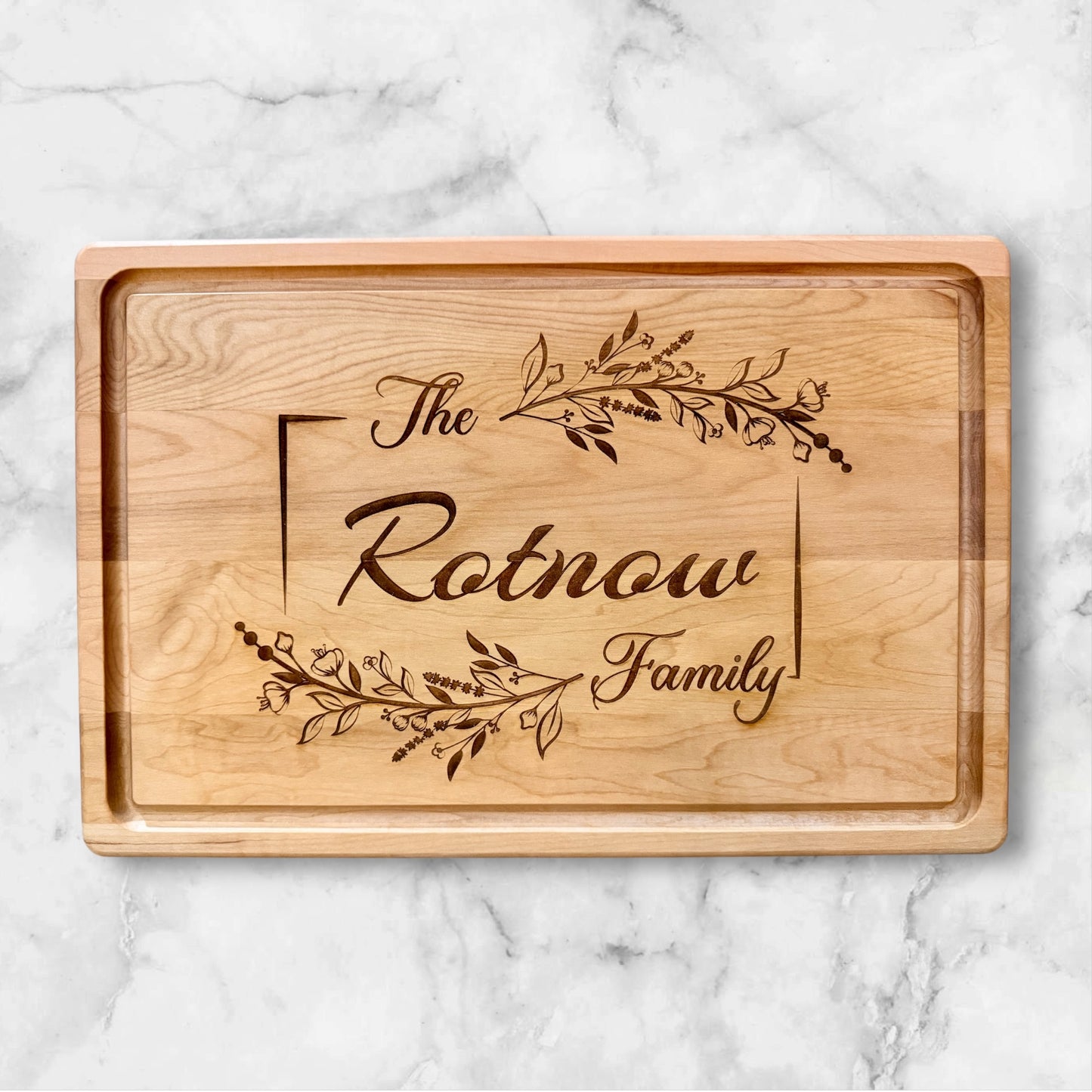 Custom-Engraved Solid Maple Cutting Board