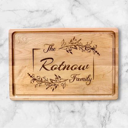Custom-Engraved Solid Maple Cutting Board