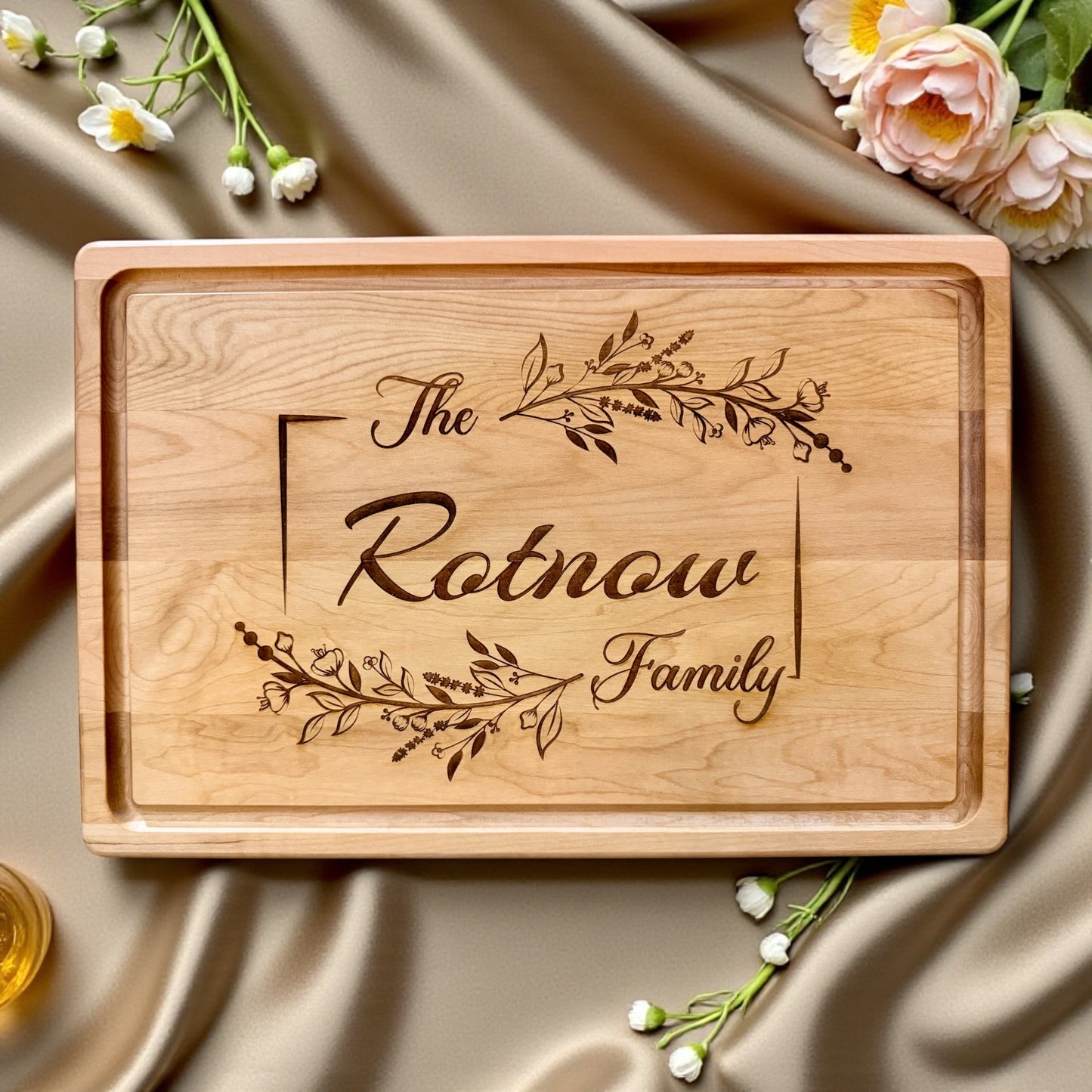 Custom-Engraved Solid Maple Cutting Board