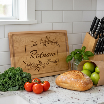 Custom-Engraved Solid Maple Cutting Board