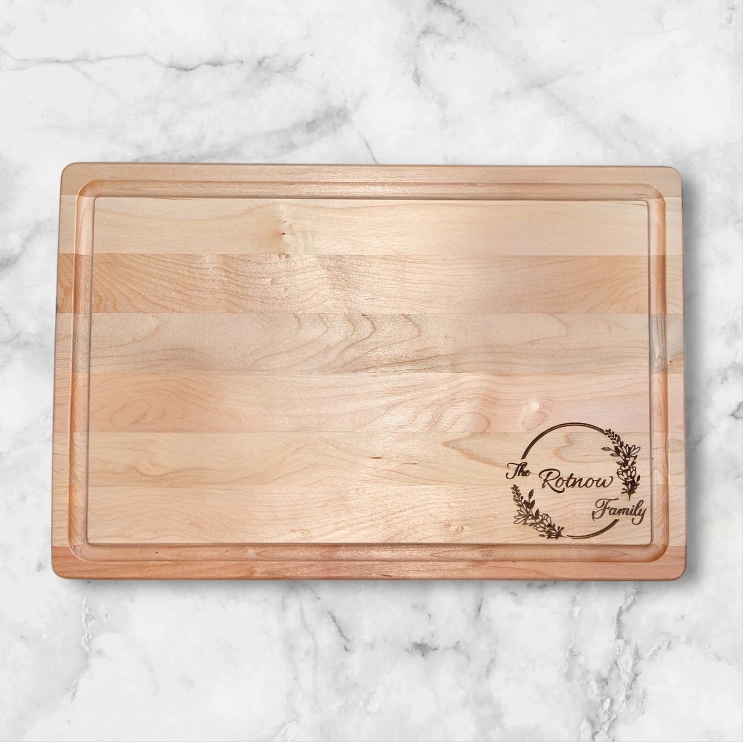 Custom-Engraved Solid Maple Cutting Board