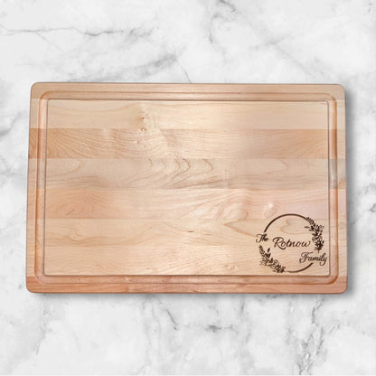 Custom-Engraved Solid Maple Cutting Board