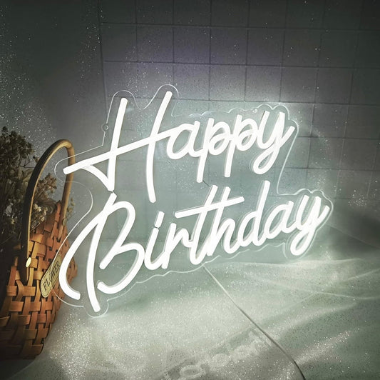 Happy Birthday Neon Sign Rental — 48 Hours