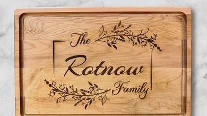 Custom-Engraved Solid Maple Cutting Board