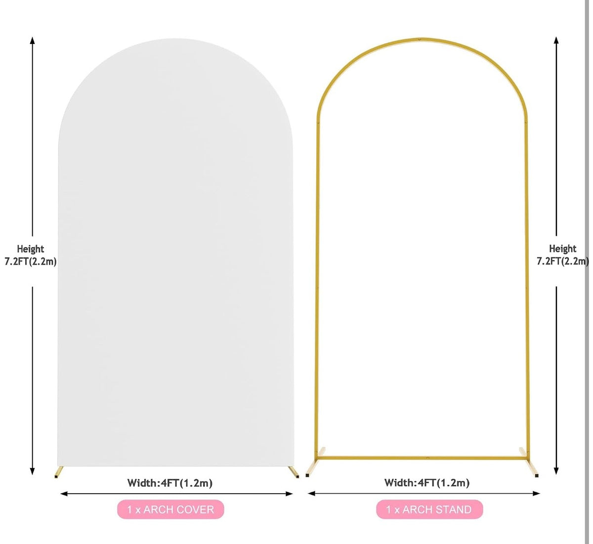 White Arch and Cover Rental — 48 Hours — additional view